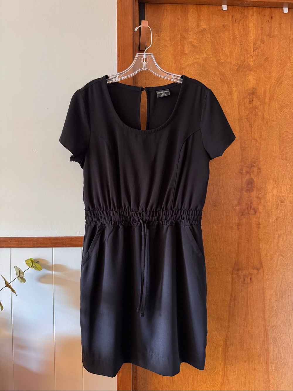 32 Degrees Cool Black T-Shirt Dress Short Sleeve Athleisure Travel Dress Small